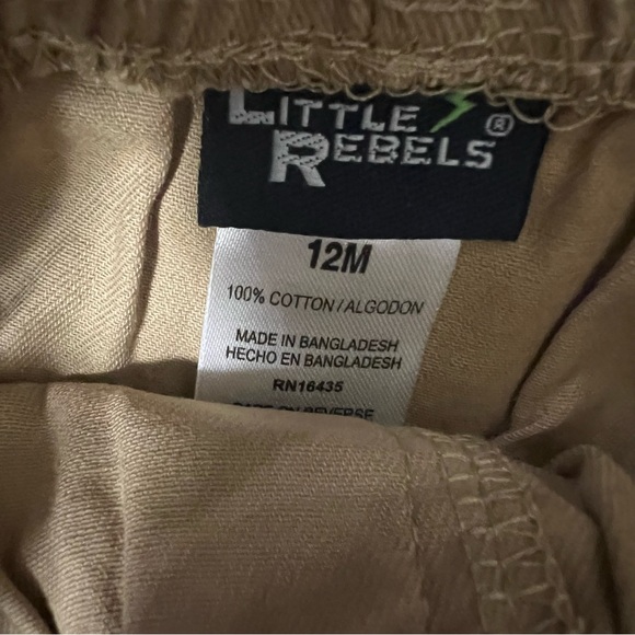 NWT Little Rebels Tropical Button Up & Khaki Shorts Set Boy Size 12 Months - Picture 4 of 6